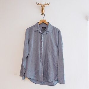 Zara Men's Blue Button Up Slim Fit Dress Shirt Size XL